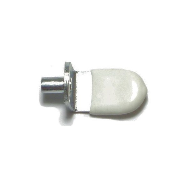 Midwest Fastener 5mm x 13mm White Cushioned Nickel Plated Steel Shelf Supports 20PK 66242 - main